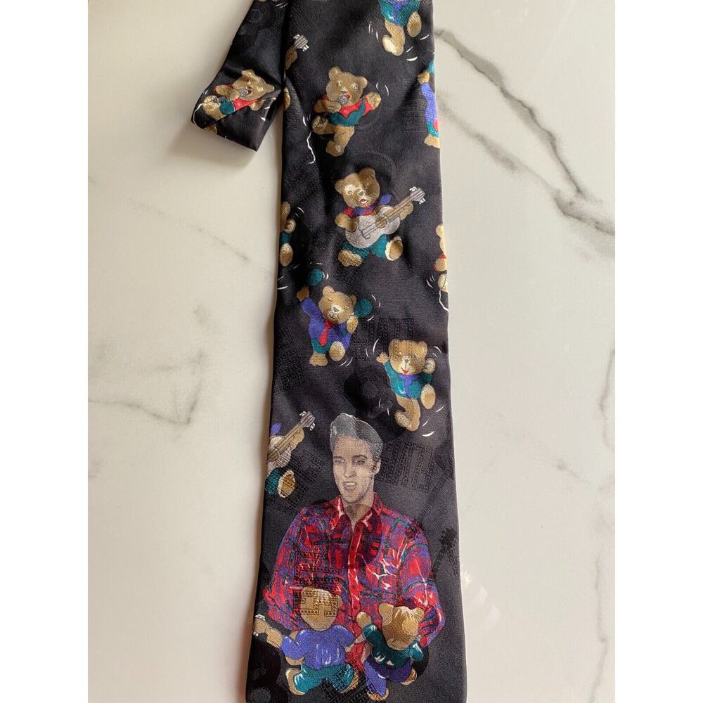 VTG ELVIS PRESLEY Tie Teddy Bear Superba The Elvis Presley Collections